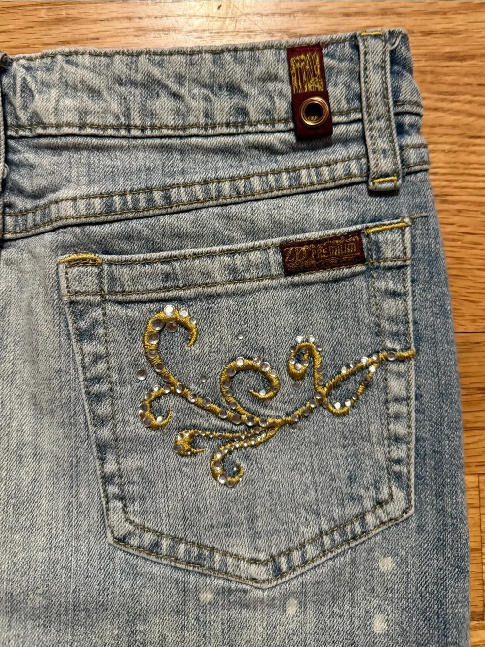 Zana Di 9 bling mini denim skirt